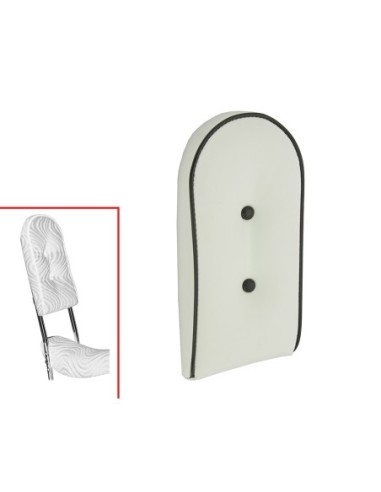 Sissy Bar Back Cushion Vinyl White.